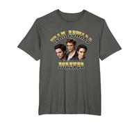 Twilight Team Edward Forever Portrait Collage Vampire Movie Camiseta, Hombre Tallas Grandes, Asfalto, 3X Alto