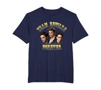 Twilight Team Edward Forever Portrait Collage Vampire Movie Camiseta, Hombre Tallas Grandes, Azul Marino, 5X Alto
