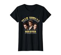 Twilight Team Edward Forever Portrait Collage Vampire Movie Camiseta, Mujer, Negro, M