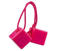 Twin Bead Ponytailer Cube, 5 Pcs., Pink, Blue, Yellow, Purple, Green, On Paper Hanger Card 390 x 295 x 265