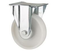 Twin-lex serie 122 - Rueda fija de diámetro 160 mm, poliamida, carga 200 kg, placa 135 x 110 mm, altura 190 mm