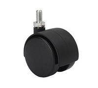 Twin-lex serie 420 - Rueda giratorio diámetro 40 espiga m6x15 polipropileno negro