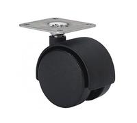 Twin-lex serie 420 - Rueda giratorio diámetro 40 platina m5 polipropileno negro