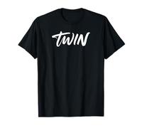 Twin Modern Slang Bold Minimalista Mejor Amigo Gráfico Camiseta