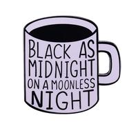 Twin Peaks Black as Midnight On A Moonless Night - Taza de café esmaltada de 1.25 pulgadas, 1.25 Inches, Esmalte, Esmalte