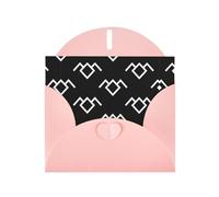 Twin Peaks - Juego de tarjetas de felicitación con estampado de búho con interior en blanco, elegantes tarjetas de notas de papel rosa perla y sobres a juego