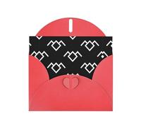 Twin Peaks - Juego de tarjetas de felicitación con estampado de búho con interior en blanco, elegantes tarjetas de notas de papel perla roja y sobres a juego