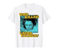 Twin Peaks Pop Art Laura Palmer TV Show Camiseta, Hombre, Blanco, M