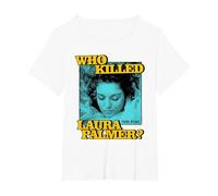 Twin Peaks Pop Art Laura Palmer TV Show Camiseta, Mujer Tallas Grandes, Blanco, 2XL Grande