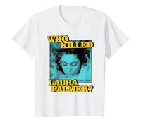 Twin Peaks Pop Art Laura Palmer TV Show Camiseta, Niños, Blanco, 3 años