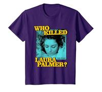 Twin Peaks Pop Art Laura Palmer TV Show Camiseta, Niños, Morado, 3 años