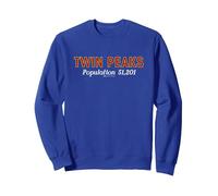 Twin Peaks Population Sudadera, Unisex para Adultos, Azul Real, M