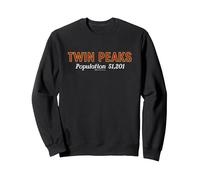 Twin Peaks Population Sudadera, Unisex para Adultos, Negro, S