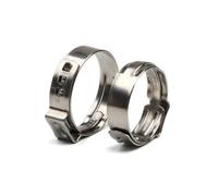 twin-ring bolt clamps, 130 Uds abrazaderas de manguera 5,8-21mm oreja única continua 304 anillos de abrazadera de cincha de acero inoxidable for tipos de sellado,for plumbing