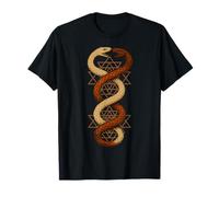 Twin Snake Sri Yantra Sagrada Geometría Símbolo Arte Camiseta