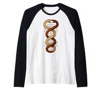 Twin Snake Sri Yantra Sagrada Geometría Símbolo Arte Camiseta Manga Raglan