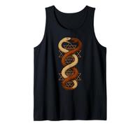 Twin Snake Sri Yantra Sagrada Geometría Símbolo Arte Camiseta sin Mangas