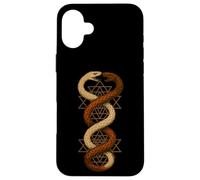 Twin Snake Sri Yantra Sagrada Geometría Símbolo Arte Carcasa para iPhone 16 Plus
