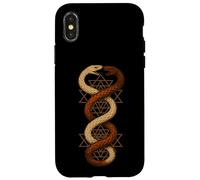 Twin Snake Sri Yantra Sagrada Geometría Símbolo Arte Carcasa para iPhone X/XS