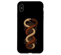 Twin Snake Sri Yantra Sagrada Geometría Símbolo Arte Carcasa para iPhone XS Max