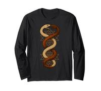 Twin Snake Sri Yantra Sagrada Geometría Símbolo Arte Manga Larga