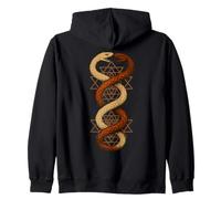 Twin Snake Sri Yantra Sagrada Geometría Símbolo Arte Sudadera con Capucha