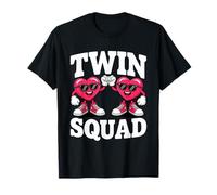 Twin Squad Cute Matching Heart Characters for Twins Camiseta