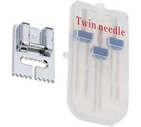 Twin Stretch Machine Needle Double Twin Needles Pins Máquina de Coser Doble Aguja para Brother Singer Máquina de coser Domestic Máquina de coser Agujas Costura Nociones y Suministros Arte