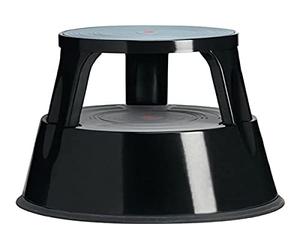 TWINCO M563001 - Taburete rodante de 2 peldaños, color negro