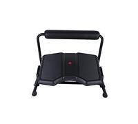 Twinco Reposapiés ajustable y antideslizante para debajo del escritorio con 3 ajustes de altura y soporte suave para patas enrollables para oficina y uso doméstico, color negro