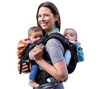 TwinGo Portabebés - Modelo Lite - Negro clásico - Funciona como un portabebés tándem o individual (las correas adicionales se venden por separado). Ajustable para hombres, mujeres, gemelos y bebés de