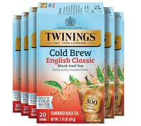 Twinings Cold Brew Tea, English Classic, 20 Count Bagged Tea (6 Pack)