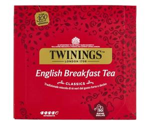 Twinings, English Breakfast Tea, Classics, tradicional mezcla de té negro para disfrutar calientes o fríos, sabor corporal, fuerte y decidido, 1 paquete de 50 filtros