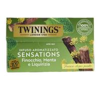 TWININGS Infusión con sabor a hinojo, menta y regaliz, 20 bolsas