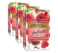 Twinings Infusión de Frambuesas y Granada, 20 sobres (Paquete de 3)