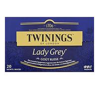 Twinings Lady Grey - Té negro con sabor a Bergamota y cítricos (20 bolsas)