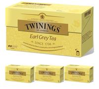 Twinings Té Earl Grey, 25 Bolsitas (Paquete de 4)