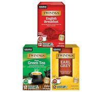 Twinings Tea Variety Sampler Pack K-Cup Pods for Keurig Single Serve, 12 Count English Breakfast Earl Grey, Green (Pack of 3)