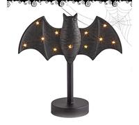 Twinkle Bat Candlestick, Gothic Bats Candle Holder with LED Light, Spooky Desktop Decoration for Table, Night Party, Courtyard, Desk, Workplace, Bookshelf, Autumn Yard, and Patio