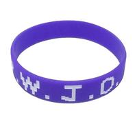 twinkle eye Pulsera deportiva de silicona púrpura Wwjd, pulsera religiosa Wwjd What Would Jesus Do Pulseras para mujeres y hombres