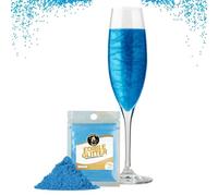Twinkle my Drink® Purpurina comestible para bebidas Azul - Decoración para fiesta derevelación de género Niño - Purpurina comestible para vino espumoso y licor - 12g para más de 60 bebidas