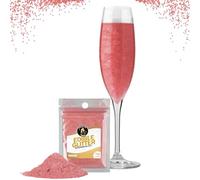Twinkle my Drink® Purpurina comestible para bebidas color Oro Rosado - Decoración para fiesta revelación de género Niñas - Purpurina comestible para vino espumoso y licor - 12g para más de 60 bebidas