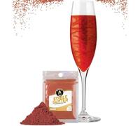 Twinkle my Drink® Purpurina comestible para bebidas color Rojo Burdeos - Purpurina comestible para bebidas, cócteles, vinos espumosos y licores - vegana, insípida - 12g para más de 60 bebidas