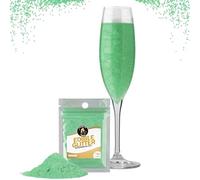Twinkle my Drink® Purpurina comestible para bebidas color Verde - Decoración para fiestas de Halloween - Purpurina comestible para vinos espumosos y licores - 12g para más de 60 bebidas