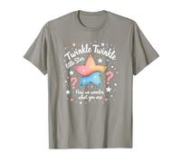 Twinkle Star - Sorpresa para bebé con rima Infantil Camiseta, Hombre, Pizarra, L