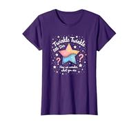 Twinkle Star - Sorpresa para bebé con rima Infantil Camiseta, Mujer, Morado, L