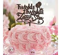 Twinkle Twinkle Little Star - Decoración personalizada para tartas de cumpleaños, aniversario, feliz cumpleaños, regalos de cumpleaños para camisetas, niñas y niños, madera