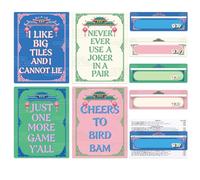 TWINKLEMON 4 tarjetas Mahjong Shuffler y buscador de líneas, guía de lector de líneas de cartas Mah Jongg para herramienta de estrategia, accesorios Mahjong para principiantes, jugadores, amantes