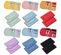 TWINKLEMON Juego de 18 piezas de manicura a granel con bolsa portátil, kit de cortaúñas 7 en 1 de acero inoxidable, kits profesionales de cuidado de uñas, aseo personal de pedicura para mujeres