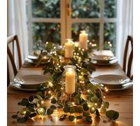 Twinkling Olive Vine Fairy Lights with LED,6ft Faux Vine Light Artificial Greenery Garland,Battery Operated Powered Waterproof for Indoor Outdoor Garden Wedding Christmas Holiday Decoration (3)